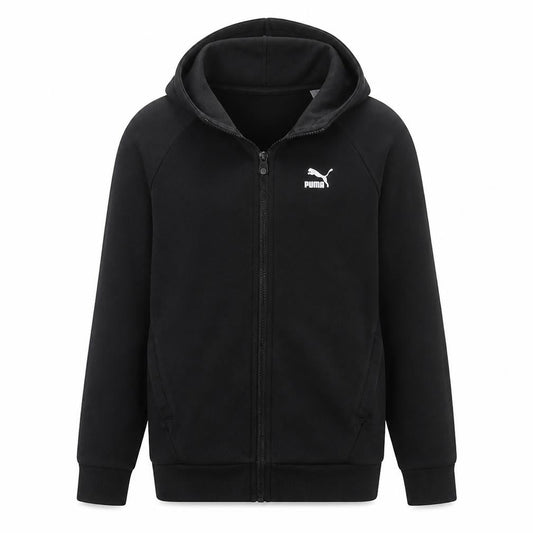Puma Men's Black Full Zip Hoodie Size M Regular Fit Sportswear