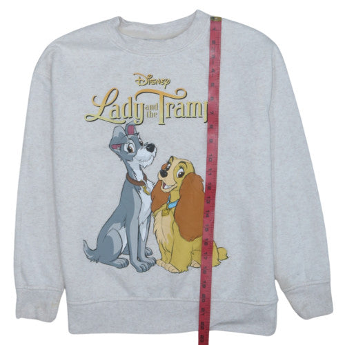 Disney Women’s Beige Lady and the Tramp Pullover Sweatshirt 2XS