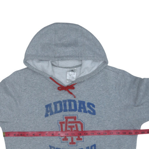 Adidas Men's Grey Pullover Hoodie M Sports Graphic Fleece