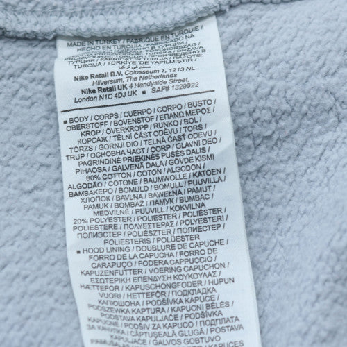 Nike Men’s Grey Pullover Hoodie Size S Regular Fit Fleece Sweatshirt