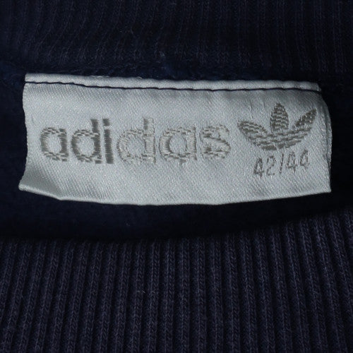 Adidas Mens Blue Crew Neck Sweatshirt L Regular Fit Vintage Logo