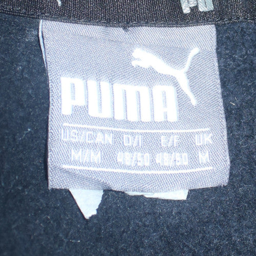 Puma Men's Black Pullover Hoodie M Logo Fleece Sweatshirt