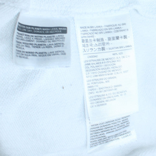 Levi's Men's White Logo Pullover Hoodie Size M