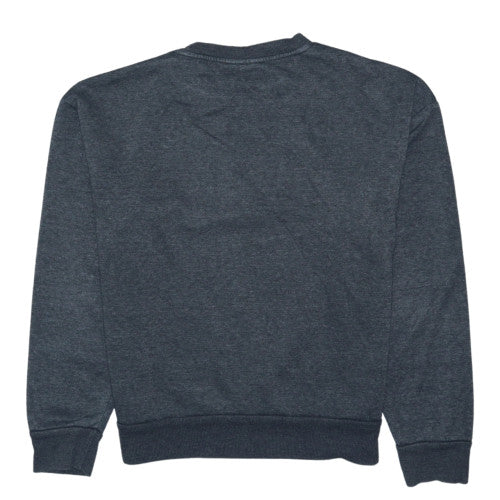 Disney Women Grey Stitch Graphic Crew Neck Pullover Sweatshirt Size 10/12