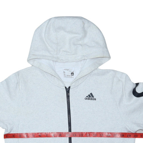 Adidas Women Grey Full Zip Hoodie Small Sport Essentials