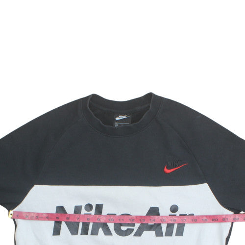Nike Men's Black Crew Neck Pullover Sweatshirt Size S Cotton Blend