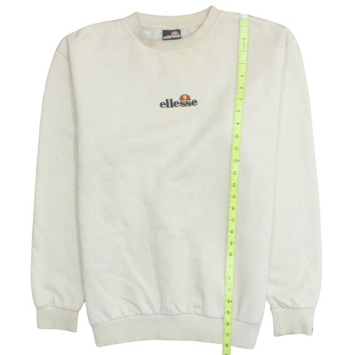 Ellesse Men's Beige Crew Neck Pullover Sweatshirt L Regular Fit