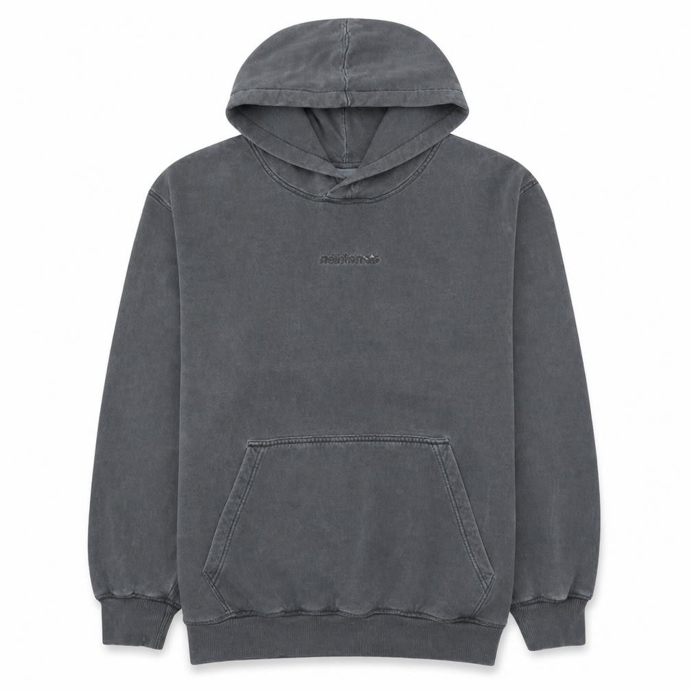 Adidas Mens Grey Pullover Hoodie L Fleece Lined Sweatshirt