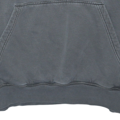 Adidas Mens Grey Pullover Hoodie L Fleece Lined Sweatshirt