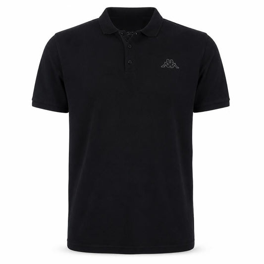 Kappa Men's Black 2XL Polo Shirt Cotton Short Sleeve Collared Top
