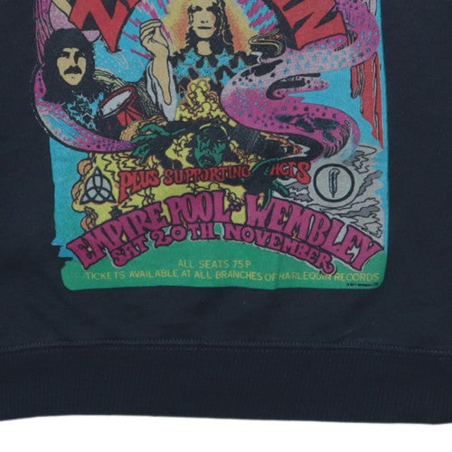 Led Zeppelin Women's Black Cotton Blend Pullover Sweatshirt Size 6