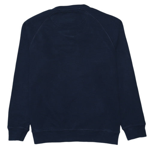Barbour International Navy Women's L Sweatshirt Crew Neck Cotton Blend