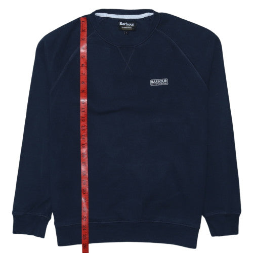 Barbour International Navy Women's L Sweatshirt Crew Neck Cotton Blend