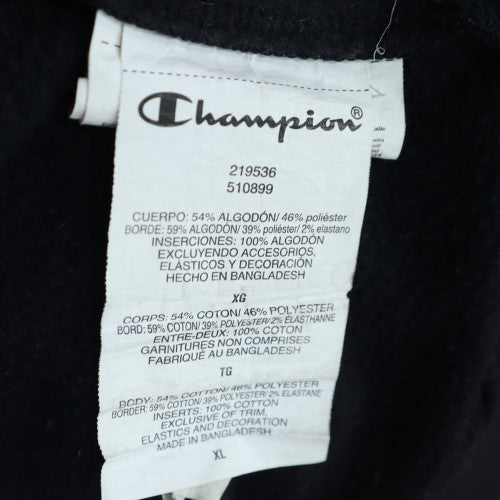 Champion Men's Black XL Pullover Hoodie Cotton Blend Fleece