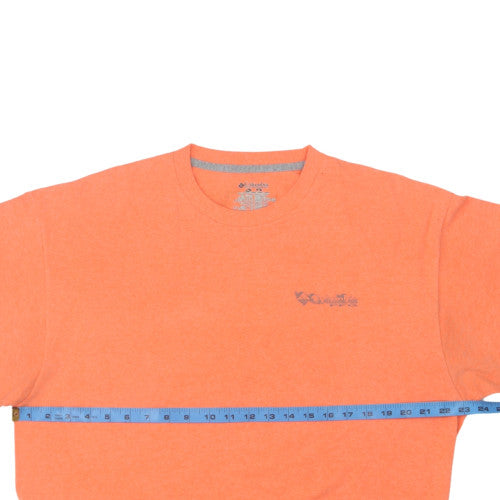 Columbia PFG Orange Mens XL Graphic Outdoor Fishing T-Shirt