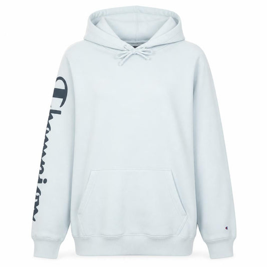 Champion Womens White Pullover Hoodie Size L Cotton Blend