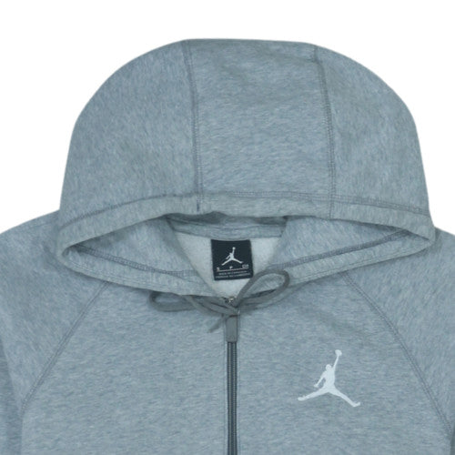 Jordan Boys Grey Full Zip Hoodie Size S Cotton Blend Casual Wear