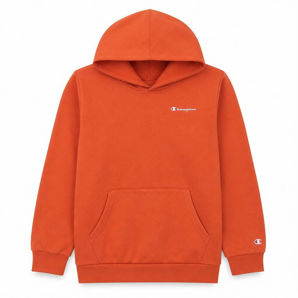 Champion Boys Orange Pullover Hoodie X-Large 13-14 Years Cotton Blend