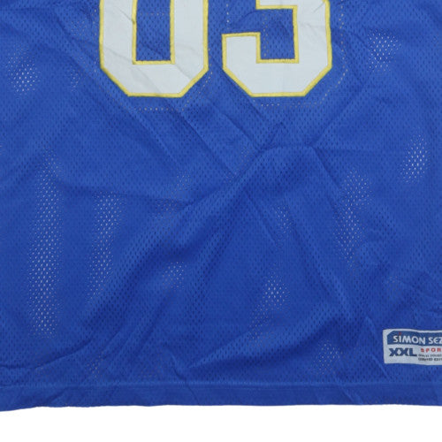 Simon Sez Men's Blue XL American Football Jersey Top