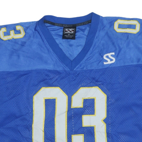 Simon Sez Men's Blue XL American Football Jersey Top