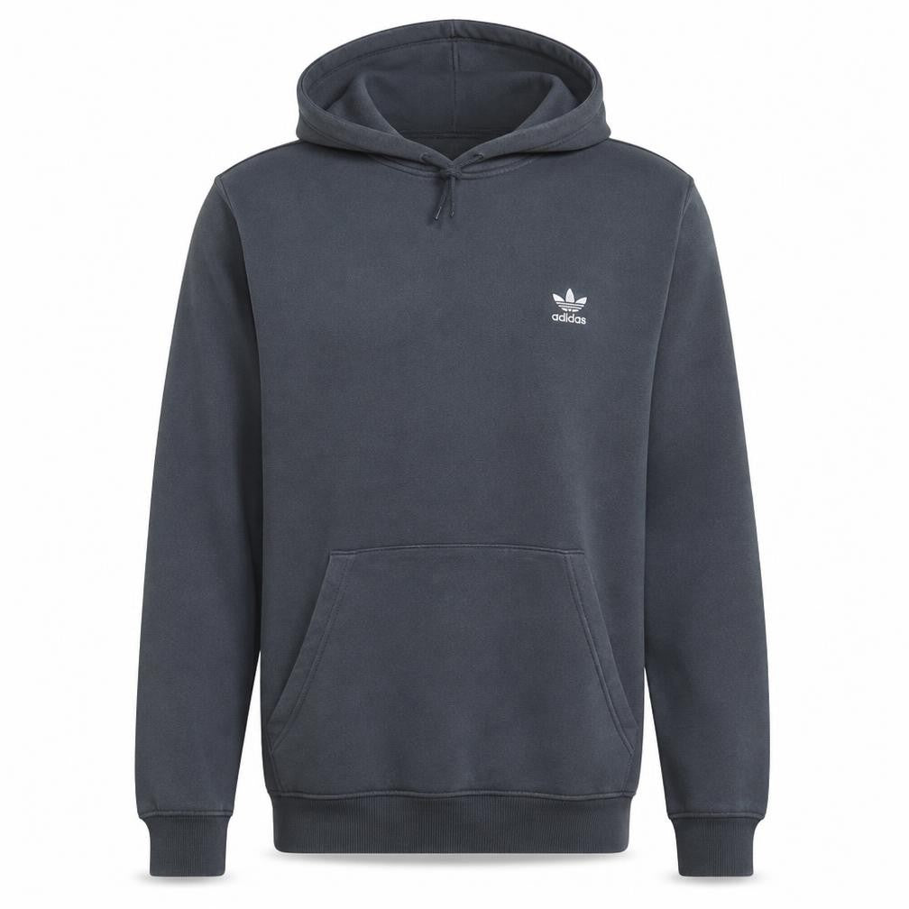 Adidas Men's Grey Pullover Hoodie L Fleece Logo Sweatshirt