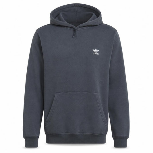 Adidas Men's Grey Pullover Hoodie L Fleece Logo Sweatshirt