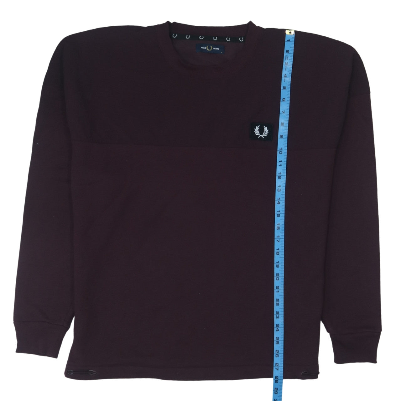 Fred Perry Men's Brown Logo Crew Neck Sweatshirt M