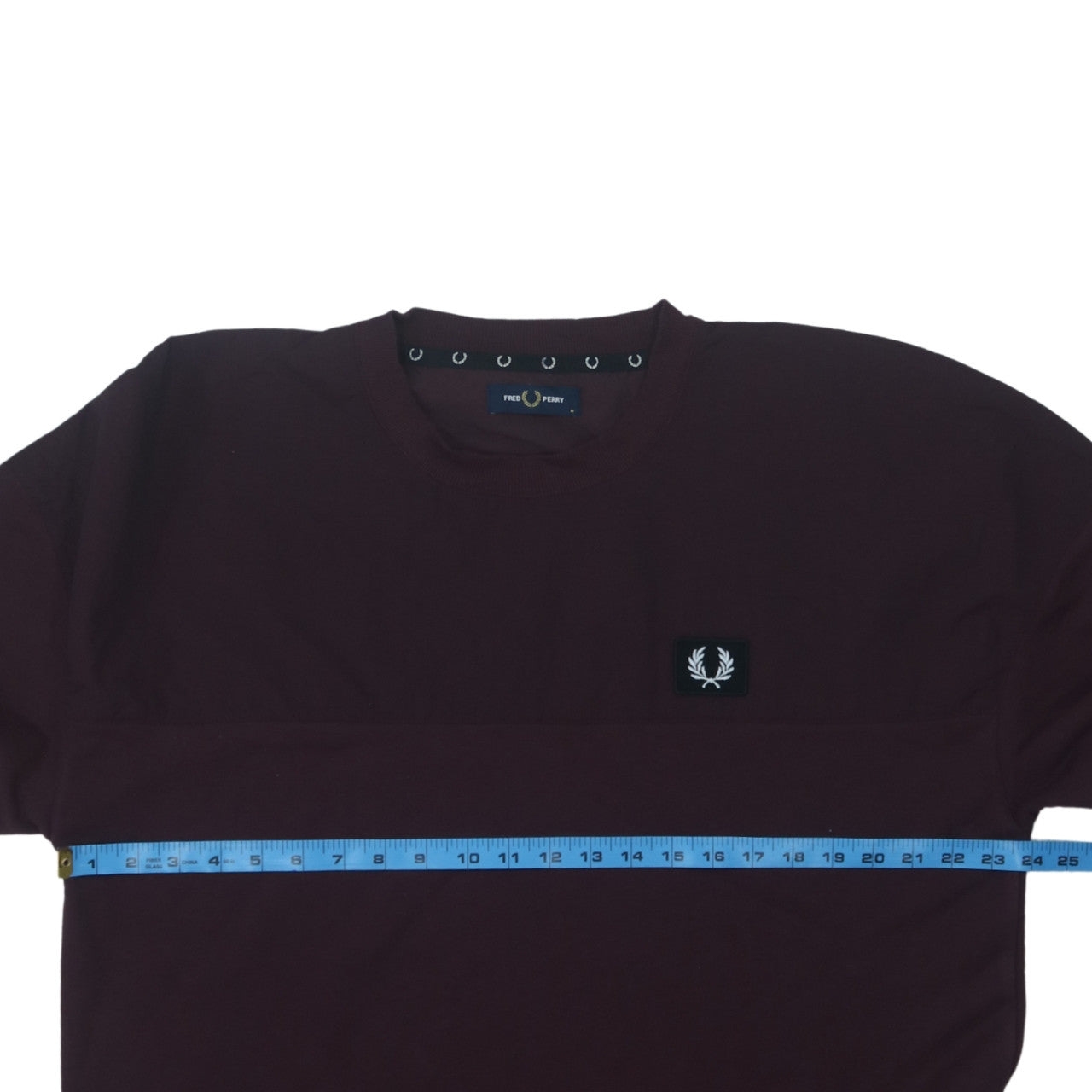Fred Perry Men's Brown Logo Crew Neck Sweatshirt M