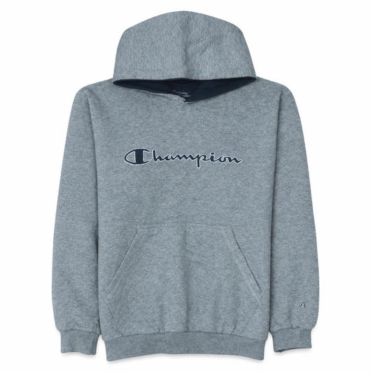 Champion Men's Grey Pullover Hoodie M Logo Regular Fit