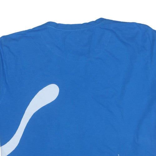 Puma Men's Blue XXL Crew Neck Short Sleeve Graphic T-Shirt