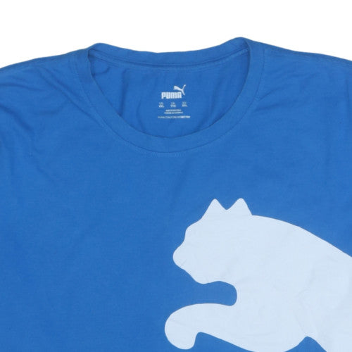 Puma Men's Blue XXL Crew Neck Short Sleeve Graphic T-Shirt