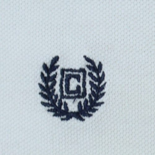 Chaps Men's White Striped Cotton Polo Shirt XL
