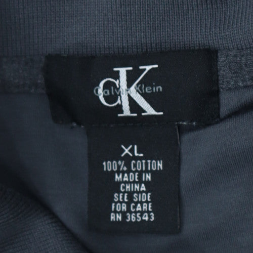 Calvin Klein Men's Black XL Cotton Polo Shirt Short Sleeve