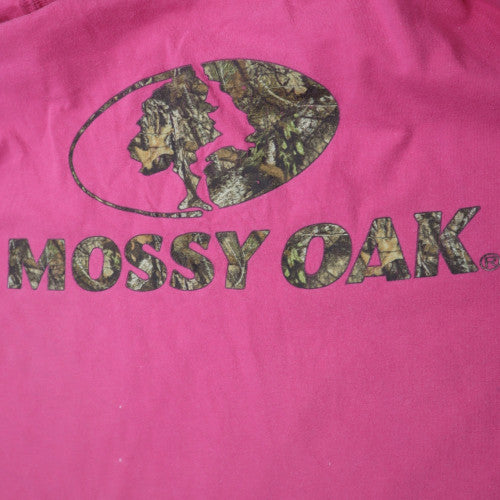 Mossy Oak Women's Pink Cotton Logo Short Sleeve T-Shirt Size L
