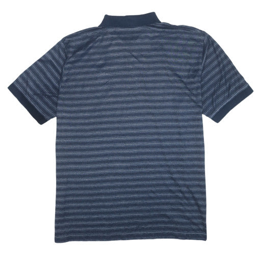 NFL Los Angeles Rams Men's Blue Striped Polo Shirt 2XL Cotton Blend