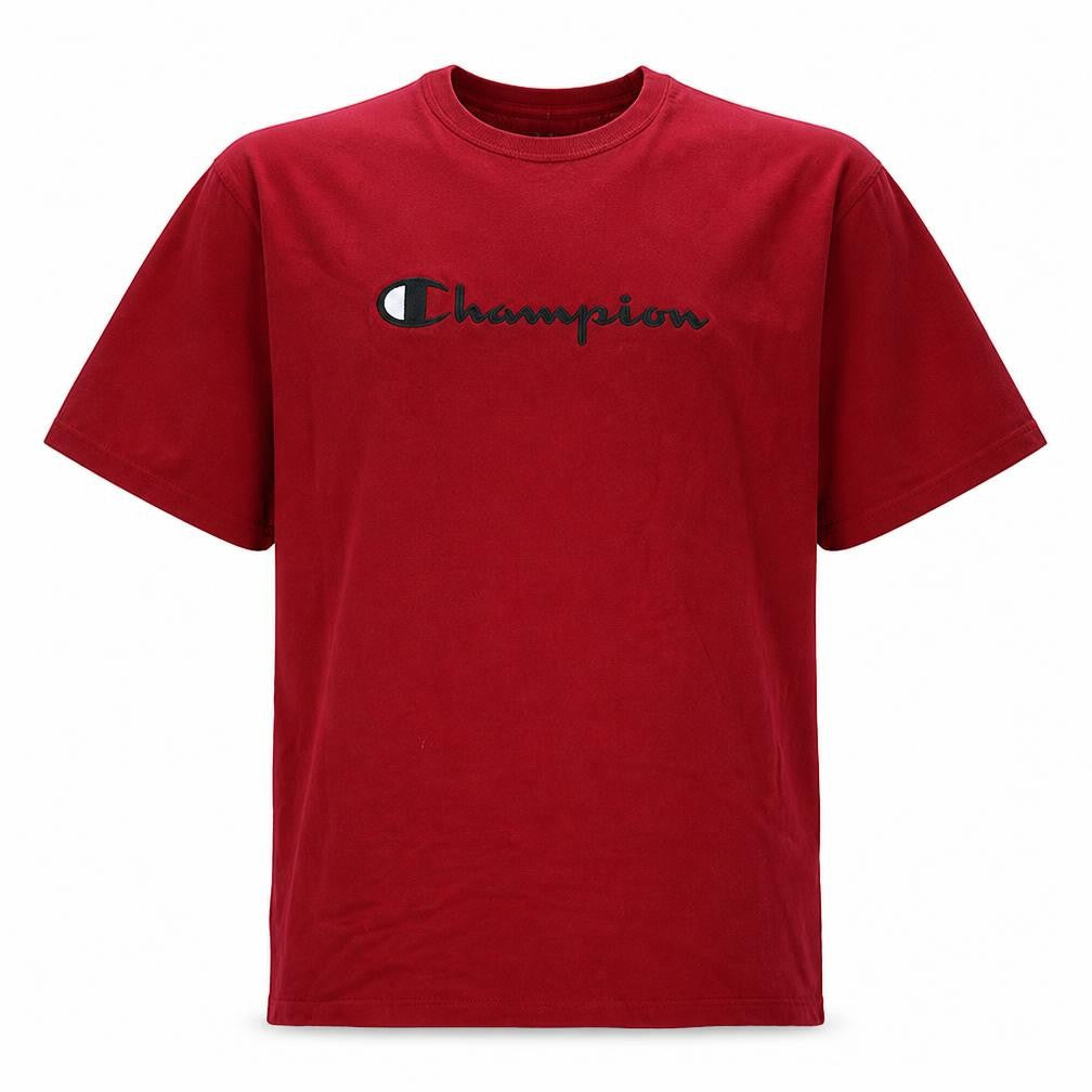 Champion Men's Red 2XL Crew Neck Cotton Graphic T-Shirt