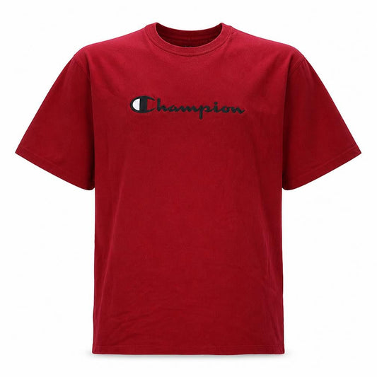 Champion Men's Red 2XL Crew Neck Cotton Graphic T-Shirt