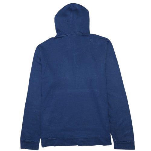 Reebok Men's Blue Pullover Hoodie L Graphic Logo Sportswear