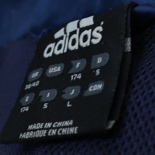 adidas Men Blue L Windbreaker Jacket Newcastle United Sports Hooded