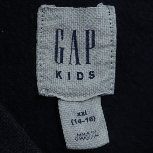 GAP Kids Boys Navy Blue Full Zip Hoodie XXL (14-16) Logo Design