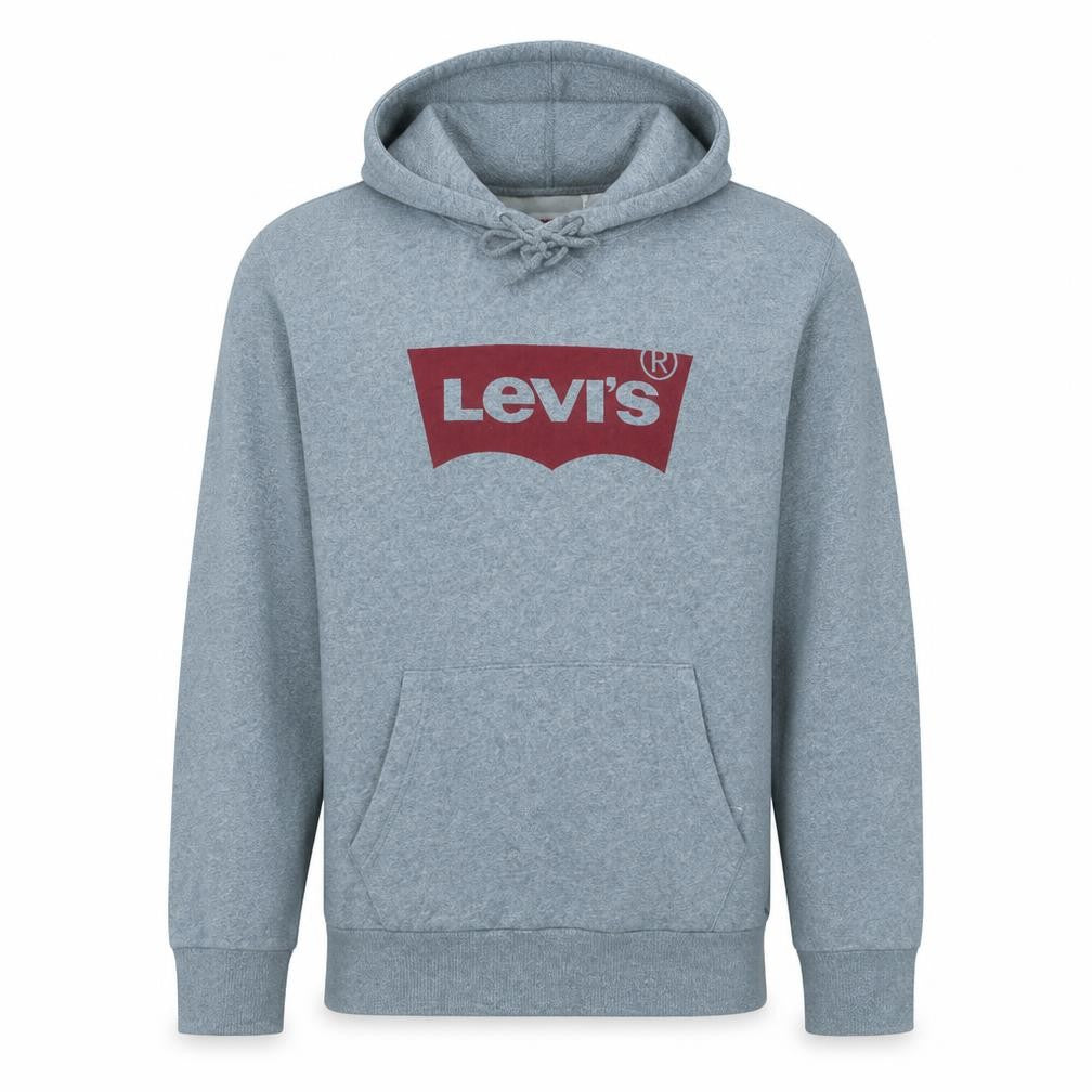 Levi's Men's Grey Pullover Hoodie Medium Logo Graphic Sweatshirt