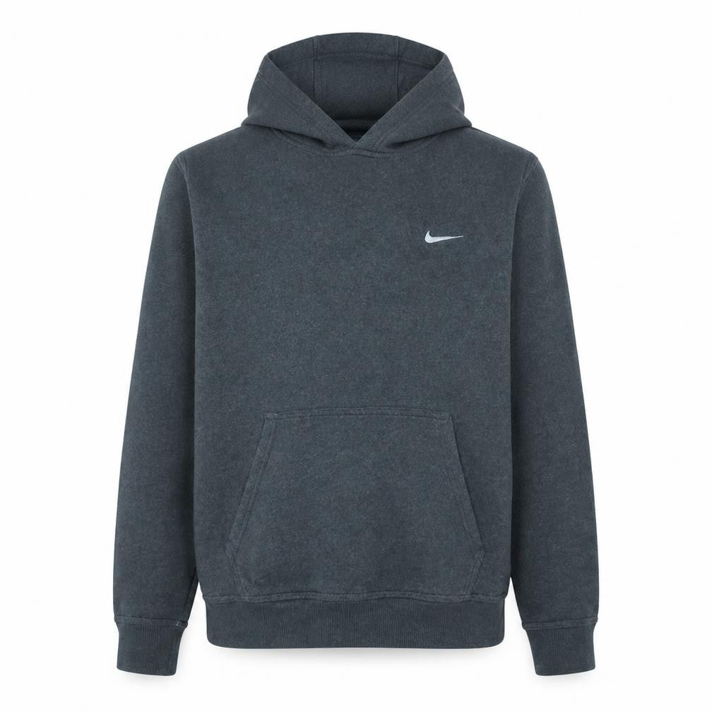 Nike Mens Grey Pullover Hoodie Medium Fleece Logo Sportswear