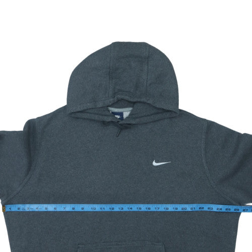 Nike Mens Grey Pullover Hoodie Medium Fleece Logo Sportswear