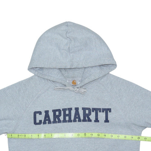 Carhartt Men’s Grey Pullover Hoodie XS Logo Fleece Sweatshirt
