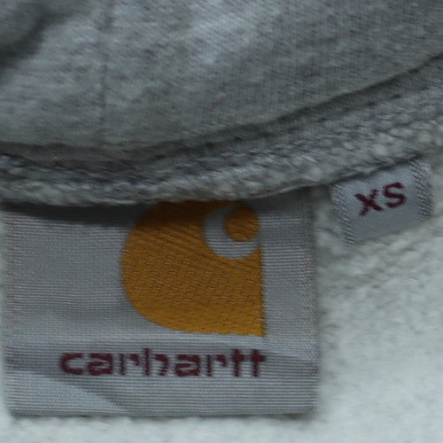 Carhartt Men’s Grey Pullover Hoodie XS Logo Fleece Sweatshirt