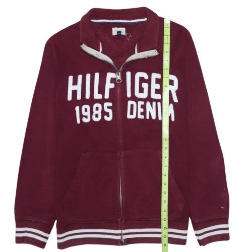 Tommy Hilfiger Men’s Red Full Zip Logo Sweatshirt Size M
