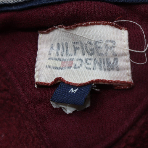 Tommy Hilfiger Men’s Red Full Zip Logo Sweatshirt Size M