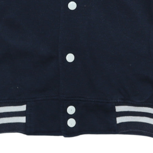 Awnhill Men's Blue London England Varsity Button Sweatshirt S