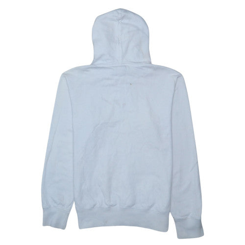 Champion Women White Pullover Hoodie Large 100% Cotton Embroidered Logo Sweatshirt