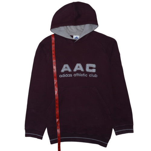 Adidas Mens Brown AAC Embroidered Pullover Hoodie Size S